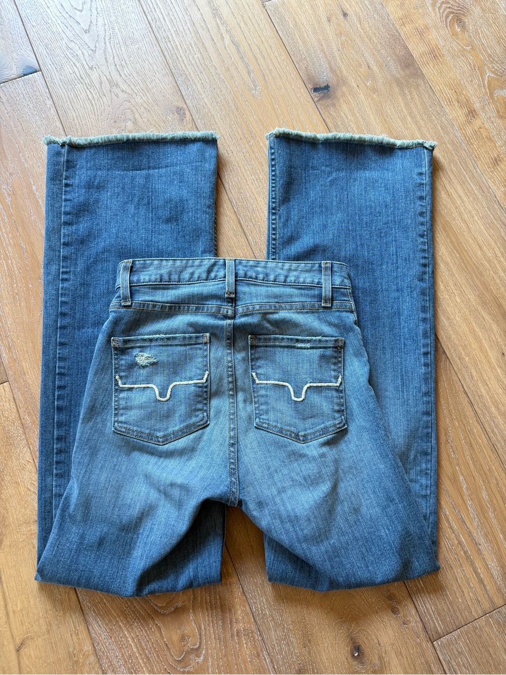 Kimes Ranch Denim Flare Jeans in Mid Blue